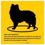 画像2: SHETLAND SHEEPDOG'S POEM [MAGSIGN] ポエムシリーズ マグネット＆ステッカー 防水/耐水・耐光性 日本製 英語＆シルエット：シェルティー（ホワイト/イエロー） (2)