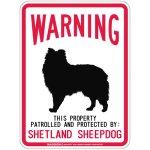 画像3: [MAGSIGN] SHETLAND SHEEPDOG 注意 英語 WARNING 警告/保護/警戒 車 屋外用 マグネット＆ステッカー 日本製：シェットランドシープドッグ (3)
