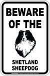画像3: [MAGSIGN] シェットランドシープドッグ 注意 英語 マグネット＆ステッカー BEWARE OF THE SHETLAND SHEEPDOG 車/屋外用 日本製 (3)