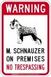 画像2: [MAGSIGN] ミニチュアシュナウザー 警戒 英語 立入禁止 マグネット＆ステッカー WARNING M.SCHNAUZER ON PREMISES NO TRESPASSING 車/屋外用 日本製 (2)