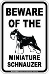 画像3: [MAGSIGN] ミニチュアシュナウザー 注意 英語 マグネット＆ステッカー BEWARE OF THE MINIATURE SCHNAUZER 車/屋外用 日本製 (3)