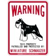 画像2: [MAGSIGN] MINIATURE SCHNAUZER 注意 英語 WARNING 警告/保護/警戒 車 屋外用 マグネット＆ステッカー 日本製：ミニチュアシュナウザー (2)