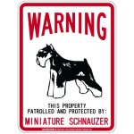 画像2: [MAGSIGN] MINIATURE SCHNAUZER 注意 英語 WARNING 警告/保護/警戒 車 屋外用 マグネット＆ステッカー 日本製：ミニチュアシュナウザー (2)