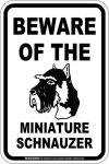 画像4: [MAGSIGN] ミニチュアシュナウザー 注意 英語 マグネット＆ステッカー BEWARE OF THE MINIATURE SCHNAUZER 車/屋外用 日本製 (4)