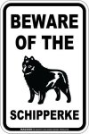 画像2: [MAGSIGN] スキッパーキ 注意 英語 マグネット＆ステッカー BEWARE OF THE SCHIPPERKE 車/屋外用 日本製 (2)