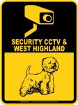 画像2: ウエストハイランド＆防犯カメラ 監視 警戒中 英語 マグサイン(マグネット/ステッカー)：SECURITY CCTV ＆ WEST HIGHLAND [MAGSIGN] (2)