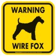 画像2: [MAGSIGN] WARNING WIRE FOX マグネット＆ステッカー：ワイヤーフォックス(ホワイト/イエロー/オレンジ) 注意 英語 正方形 車＆屋外用(防水性/耐光性) 日本製 (2)