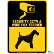 画像3: ワイヤーフォックステリア＆防犯カメラ 監視 警戒中 英語 マグサイン(マグネット/ステッカー)：SECURITY CCTV ＆ WIRE FOX TERRIER [MAGSIGN] (3)