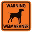 画像3: [MAGSIGN] WARNING WEIMARANER マグネット＆ステッカー：ワイマラナー(ホワイト/イエロー/オレンジ) 注意 英語 正方形 車＆屋外用(防水性/耐光性) 日本製 (3)