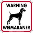 画像4: [MAGSIGN] WARNING WEIMARANER マグネット＆ステッカー：ワイマラナー(ホワイト/イエロー/オレンジ) 注意 英語 正方形 車＆屋外用(防水性/耐光性) 日本製 (4)