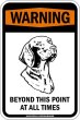 画像3: [MAGSIGN] この先いつもワイマラナーに注意/配慮/警戒 BEYOND THIS POINT AT ALL TIME マグネット＆ステッカー WEIMARANER ローマ字ロゴ入り 車/屋外用 日本製 (3)