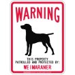 画像3: [MAGSIGN] WEIMARANER 注意 英語 WARNING 警告/保護/警戒 車 屋外用 マグネット＆ステッカー 日本製：ワイマラナー (3)