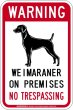 画像2: [MAGSIGN] ワイマラナー 警戒 英語 立入禁止 マグネット＆ステッカー WARNING WEIMARANER ON PREMISES NO TRESPASSING 車/屋外用 日本製 (2)