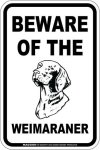画像3: [MAGSIGN] ワイマラナー 注意 英語 マグネット＆ステッカー BEWARE OF THE WEIMARANER 車/屋外用 日本製 (3)