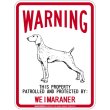 画像2: [MAGSIGN] WEIMARANER 注意 英語 WARNING 警告/保護/警戒 車 屋外用 マグネット＆ステッカー 日本製：ワイマラナー (2)