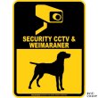 画像3: ワイマラナー＆防犯カメラ 監視 警戒中 英語 マグサイン(マグネット/ステッカー)：SECURITY CCTV ＆ WEIMARANER [MAGSIGN] (3)