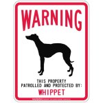 画像2: [MAGSIGN] WHIPPET 注意 英語 WARNING 警告/保護/警戒 車 屋外用 マグネット＆ステッカー 日本製：ウィペット (2)