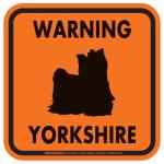 画像4: [MAGSIGN] WARNING YORKSHIRE マグネット＆ステッカー：ヨークシャー/フルコート(ホワイト/イエロー/オレンジ) 注意 英語 正方形 車＆屋外用(防水性/耐光性) 日本製 (4)