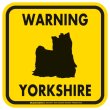 画像2: [MAGSIGN] WARNING YORKSHIRE マグネット＆ステッカー：ヨークシャー/フルコート(ホワイト/イエロー/オレンジ) 注意 英語 正方形 車＆屋外用(防水性/耐光性) 日本製 (2)