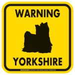 画像3: [MAGSIGN] WARNING YORKSHIRE マグネット＆ステッカー：ヨークシャー/フルコート(ホワイト/イエロー/オレンジ) 注意 英語 正方形 車＆屋外用(防水性/耐光性) 日本製 (3)