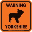 画像3: [MAGSIGN] WARNING YORKSHIRE マグネット＆ステッカー：ヨークシャー(ホワイト/イエロー/オレンジ) 注意 英語 正方形 車＆屋外用(防水性/耐光性) 日本製 (3)