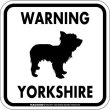 画像1: [MAGSIGN] WARNING YORKSHIRE マグネット＆ステッカー：ヨークシャー(ホワイト/イエロー/オレンジ) 注意 英語 正方形 車＆屋外用(防水性/耐光性) 日本製 (1)