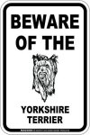 画像3: [MAGSIGN] ヨークシャーテリア 注意 英語 マグネット＆ステッカー BEWARE OF THE YORKSHIRE TERRIER 車/屋外用 日本製 (3)