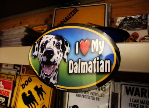 I Love My Dalmatian オーバルマグネットステッカー