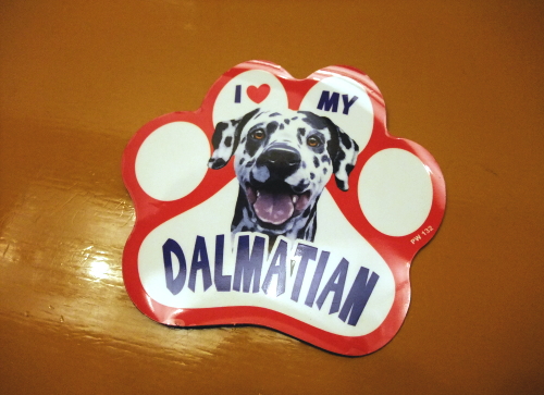 I ? MY DALMATIAN 足跡マグネットステッカー