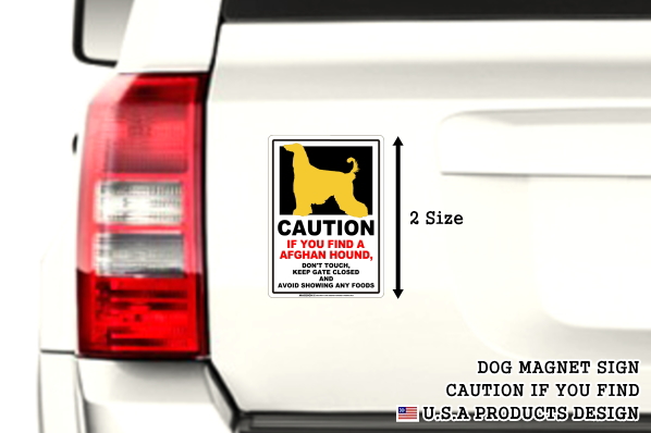 MAGSIGN-CAUTION IF YOU FIND 英語犬注意マグネットステッカー:自動車用