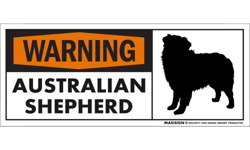 オーストラリアンシェパード,英語,注意,警告,犬,警戒,マグネット,バンパーステッカー,WARNING,AUSTRALIAN SHEPHERD,防水性能,耐水性,耐光性,耐候性,日本製