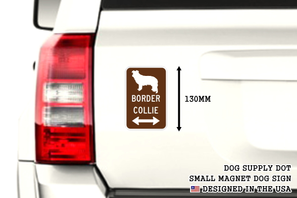 BORDER COLLIE イラスト&矢印 マグネットサイン