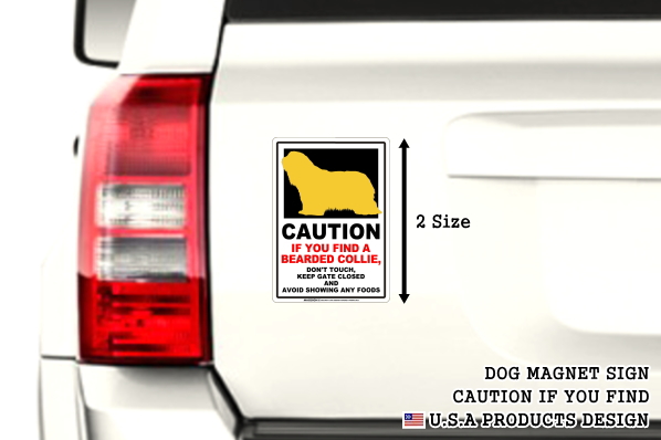 MAGSIGN-CAUTION IF YOU FIND 英語犬注意マグネットステッカー:自動車用