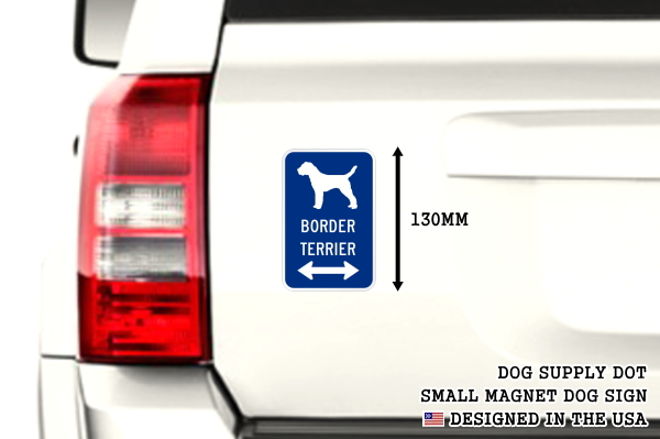 BORDER TERRIER イラスト&矢印 マグネットサイン
