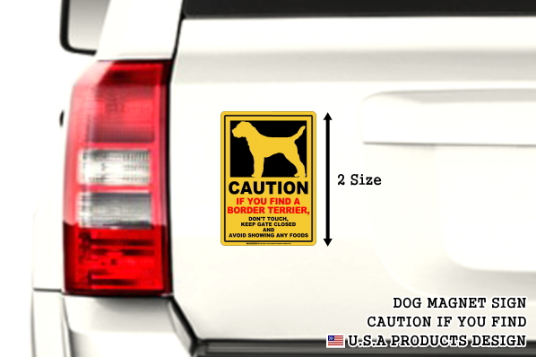 MAGSIGN-CAUTION IF YOU FIND 英語犬注意マグネットステッカー:自動車用