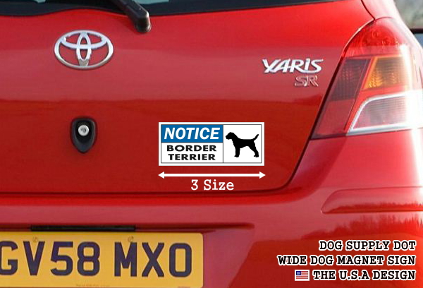 NOTICE BORDER TERRIER ワイドマグネットサイン:ボーダーテリア