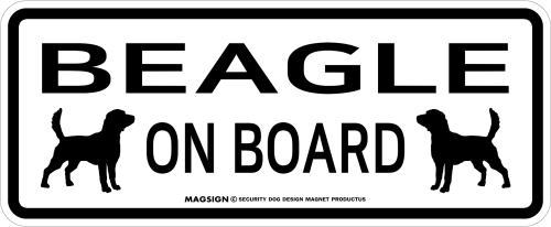 ビーグル,乗車中,カーマグネット,バンパーステッカー,英語,BEAGLE ON BOARD,ホワイト,白色