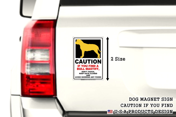 MAGSIGN-CAUTION IF YOU FIND 英語犬注意マグネットステッカー:自動車用
