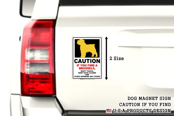 MAGSIGN-CAUTION IF YOU FIND 英語犬注意マグネットステッカー:自動車用