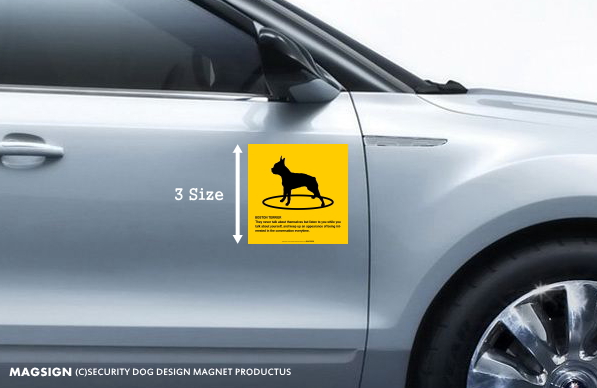BOSTON TERRIER(ボストンテリア)車用マグネットステッカー
