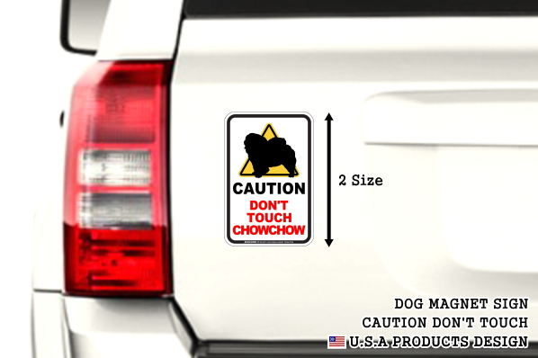 CAUTION DON'T TOUCH マグネットサイン:チャウチャウ