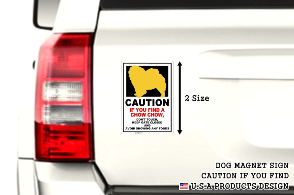 MAGSIGN-CAUTION IF YOU FIND 英語犬注意マグネットステッカー:自動車用