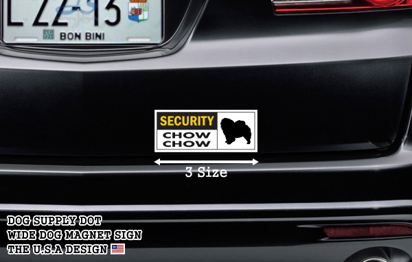 SECURITY CHOW CHOW ワイドマグネットサイン:チャウチャウ