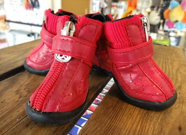 小型犬用の靴:ドッグスニーカー(ハイカットシューズ、ラバーソール)