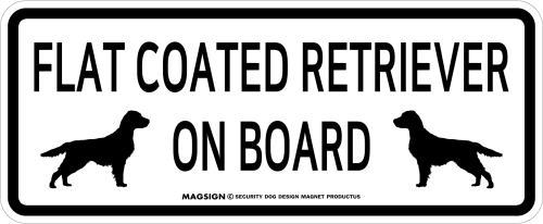 フラットコーテッドレトリバー,乗車中,カーマグネット,バンパーステッカー,英語,FLAT COATED RETRIEVER ON BOARD,ホワイト,白色
