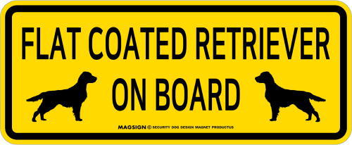 フラットコーテッドレトリバー,乗車中,カーマグネット,バンパーステッカー,英語,FLAT COATED RETRIEVER ON BOARD,イエロー,黄色
