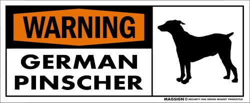 ジャーマンピンシャー,英語,注意,警告,犬,警戒,マグネット,バンパーステッカー,WARNING,GERMAN PINSCHER,防水性能,耐水性,耐光性,耐候性,日本製