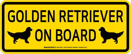 ゴールデンレトリバー,乗車中,カーマグネット,バンパーステッカー,英語,GOLDEN RETRIEVER ON BOARD,イエロー,黄色