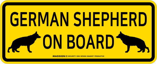 ジャーマンシェパード,乗車中,カーマグネット,バンパーステッカー,英語,GERMAN SHEPHERD ON BOARD,イエロー,黄色
