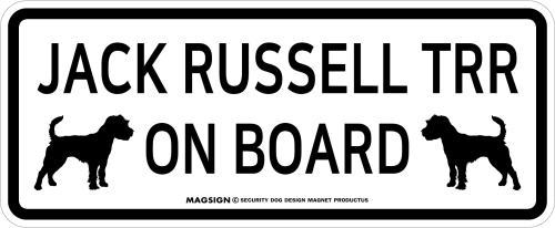ジャックラッセルテリア,乗車中,カーマグネット,バンパーステッカー,英語,JACK RUSSELL TERRIER ON BOARD,ホワイト,白色